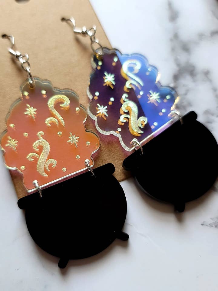 Iridescent Witches Cauldrons for wholesale by Fallen Pine Studio