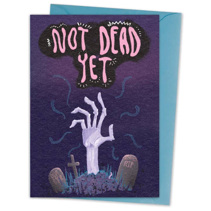 The Grey Earl - Wholesale Birthday Card - Not Dead Yet - funny Zombie - Birthday Card HalloweenÂ