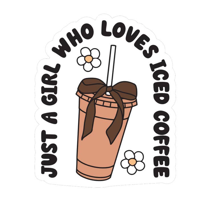 Bare en pige der elsker iskaffe, vinyl udskæring for engroshandel hos AubrielBoutique