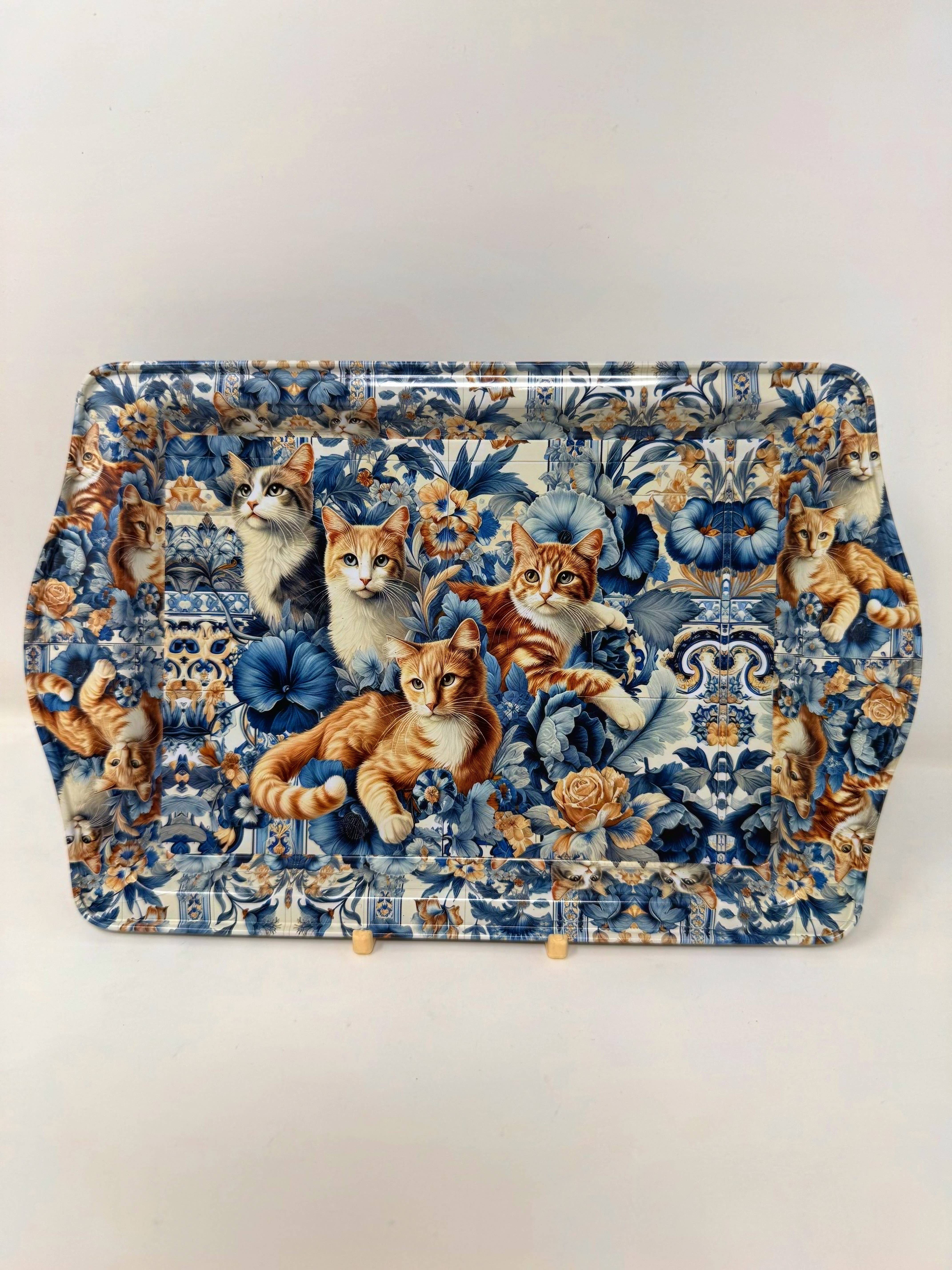 Nai Gifts - Wholesale Decorative Tray - Large Metal Cat Design Tray4