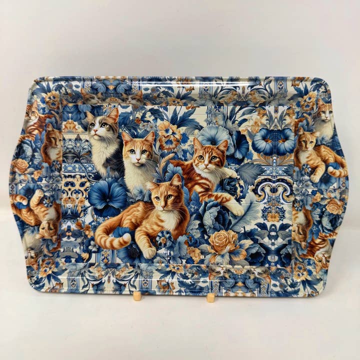 Nai Gifts - Wholesale Decorative Tray - Large Metal Cat Design Tray4