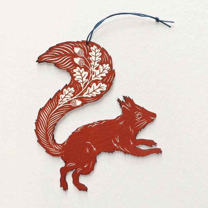 Screenprinted Wooden Decoration - Squirrel - Rusty Red and other Purchase wholesale log slice. Free returns & net 60 terms on Faire trending on Faire.