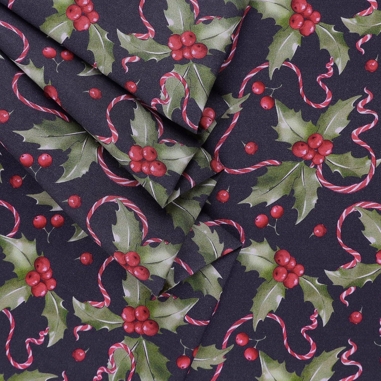 Mook Fabrics - Wholesale Fabric - Cotton 100% 45" Christmas Fabric by yard - Holly Green1