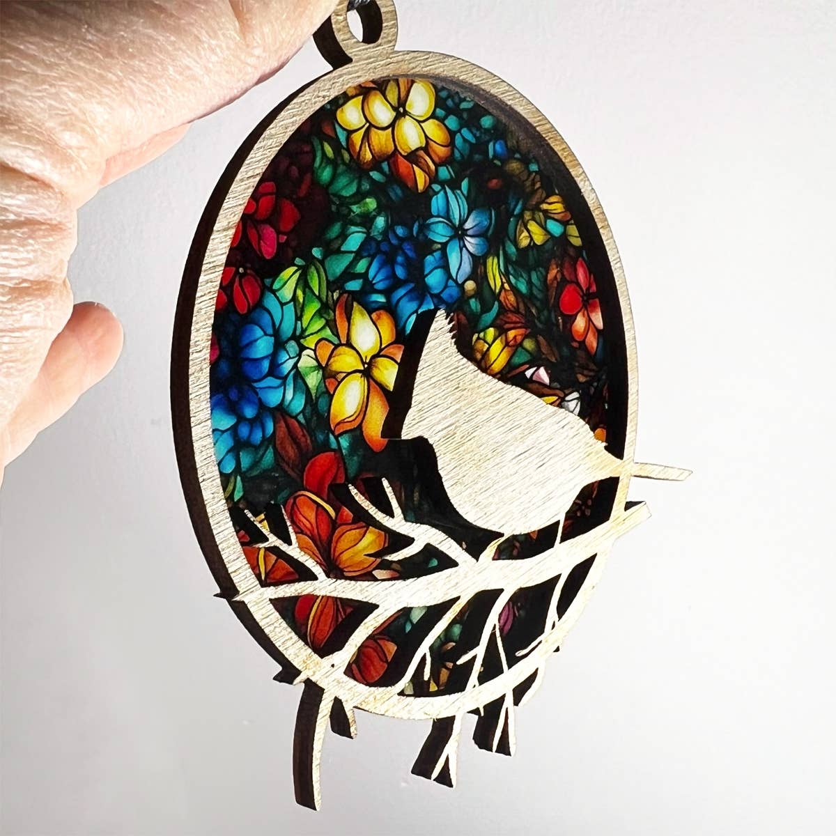 Squirrel Tacos Papercuts – wholesale Ornament – Cardinal Ornament Suncatcher – Woodland Bird6