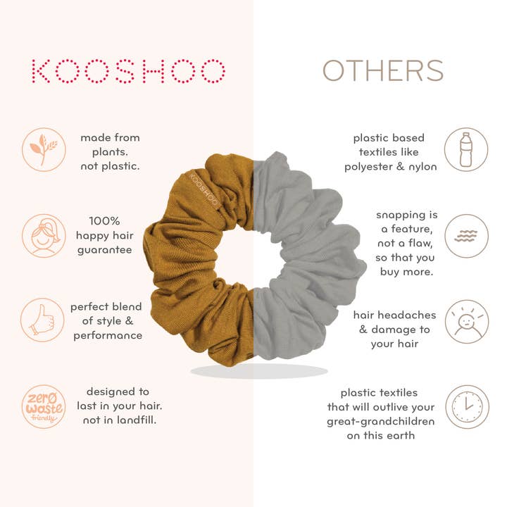 KOOSHOO - Wholesale Scrunchie - Women's - Organic, Plastic-free Scrunchies - True Blue | Cruelty-Free7