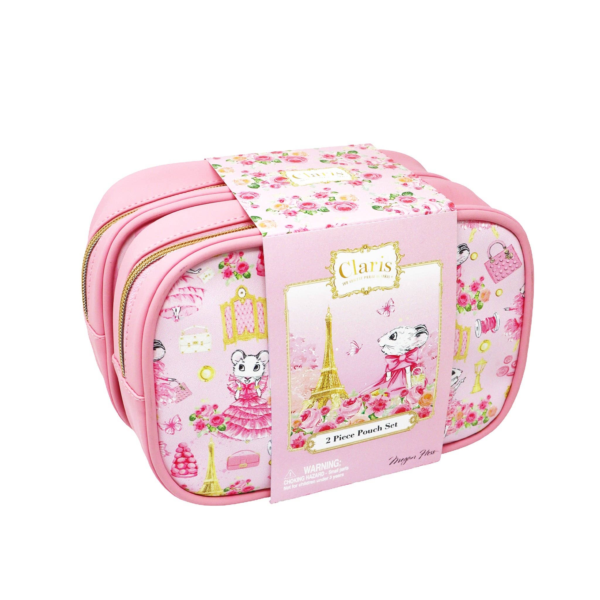 Pink Poppy USA - Vente Trousses de maquillage/cosmétique - Claris la souris la plus chic de Paris Trousse de maquillage | Lot de 27