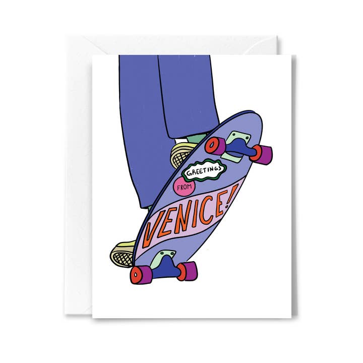 Studio Conroy - Wholesale Everyday Greeting Card - Venice Skateboard Card