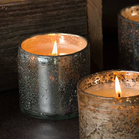 Himalayan Trading Post - Wholesale Jar/Filled Candle - Clear Artisan Blown Glass Tumbler Candle2