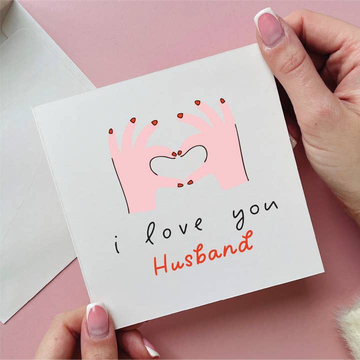Jag älskar dig make hjärta händer kort för wholesale av Alphabet Studios