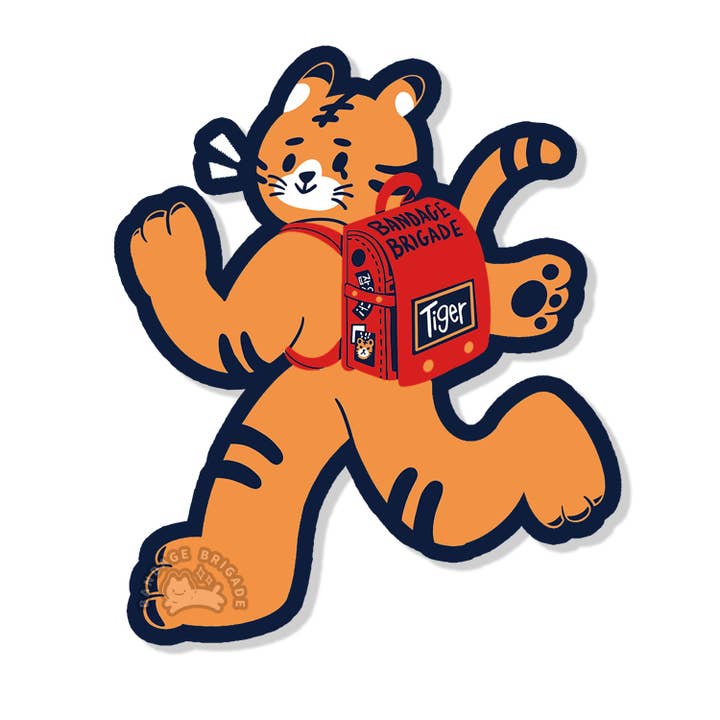 Autocollant Tigre responsable pour la vente par Bandage Brigade