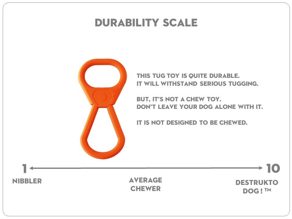 SodaPup Dog Toys - Vendita all'ingrosso Giocattolo da masticare - Cani - SP Gioco da Tira per Cani - Tug O' War - Grande - Arancione3