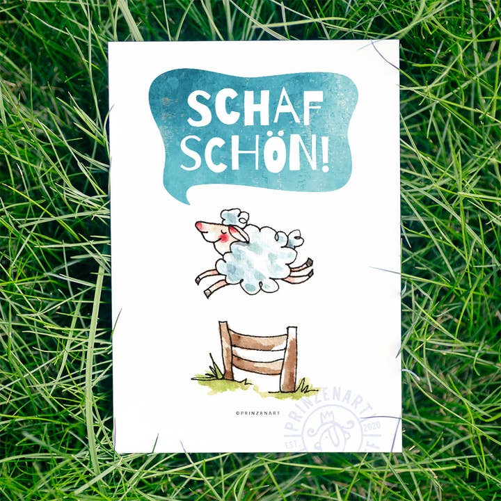 Postcard "Sheep Beautiful" | Beautiful bedtime card for dreaming for wholesale by Prinzenart