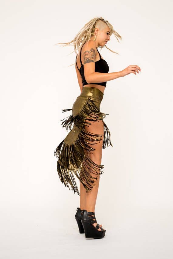 Omni Collection – Saia - Mulher por atacado – Saia de Franjas de 3 Camadas7