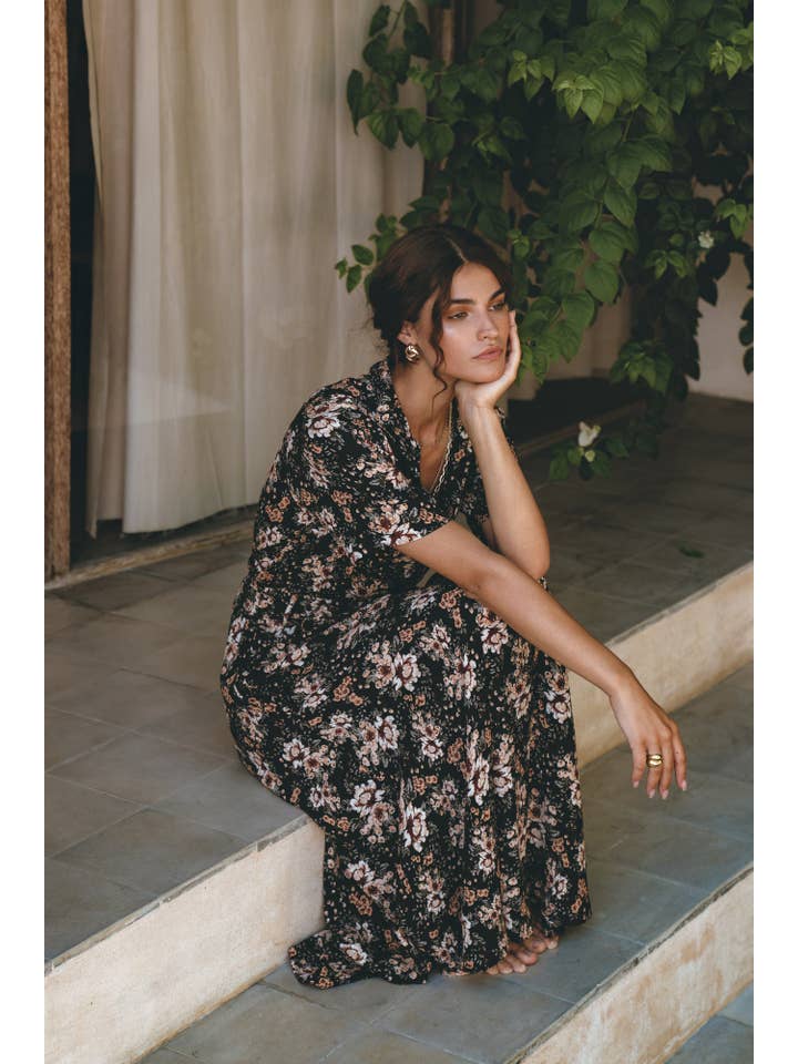 Floral Print Étoile Midi Dress for wholesale on Faire
