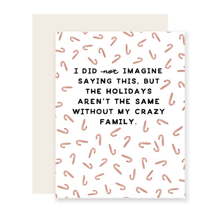 Crazy Family | Grappige kerstkaart | Grappige kerstkaart voor wholesale door Slightly Stationery