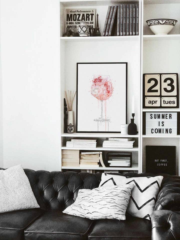 Pink Gin and Tonic 'Goblet' Wall Art Print for wholesale by We Love Prints