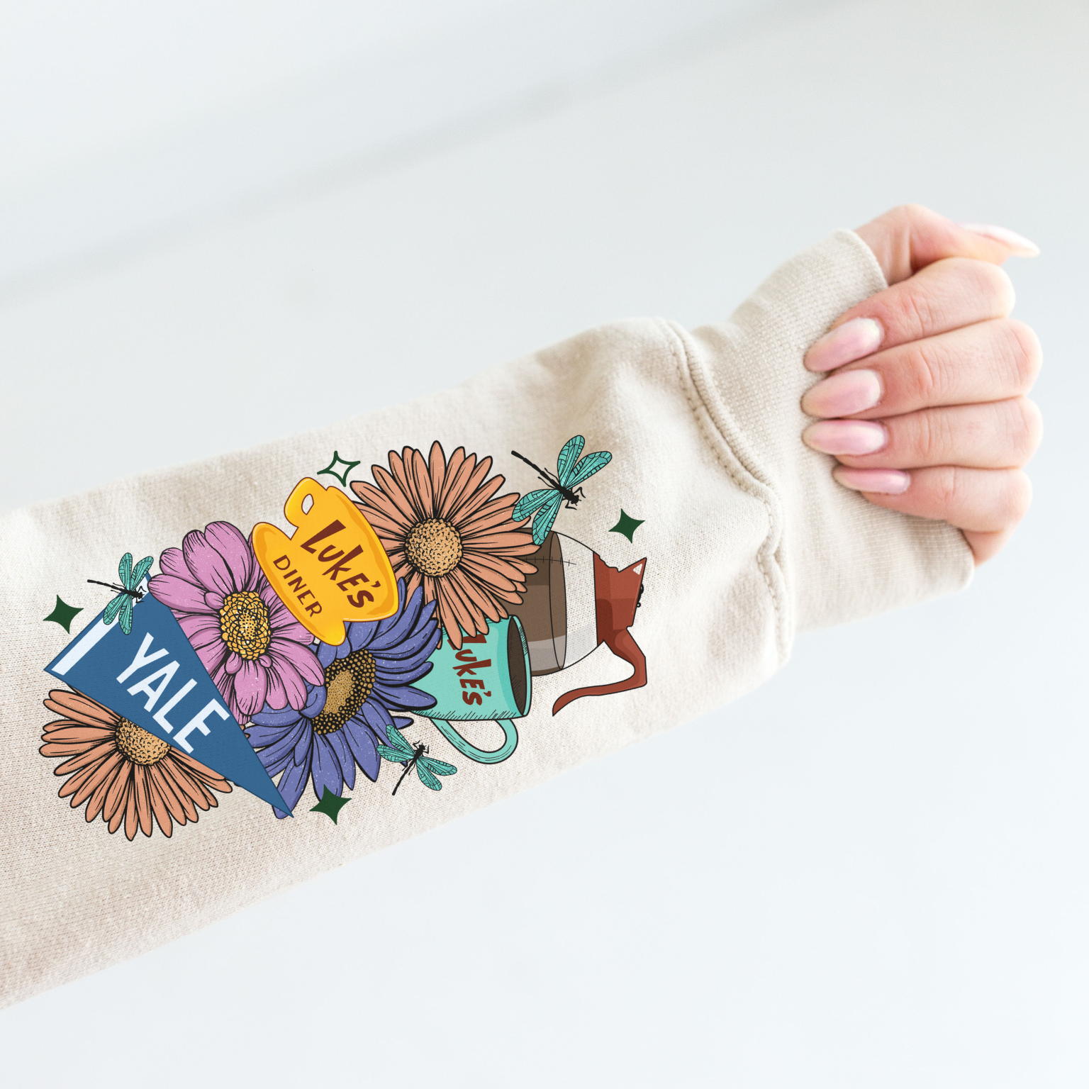 Haverly and Co. - Venta al por mayor Sudadera estampada - Mujer - SUDADERA GILMORE GIRLS CON ESTAMPADO A JUEGO EN LA MANGA2