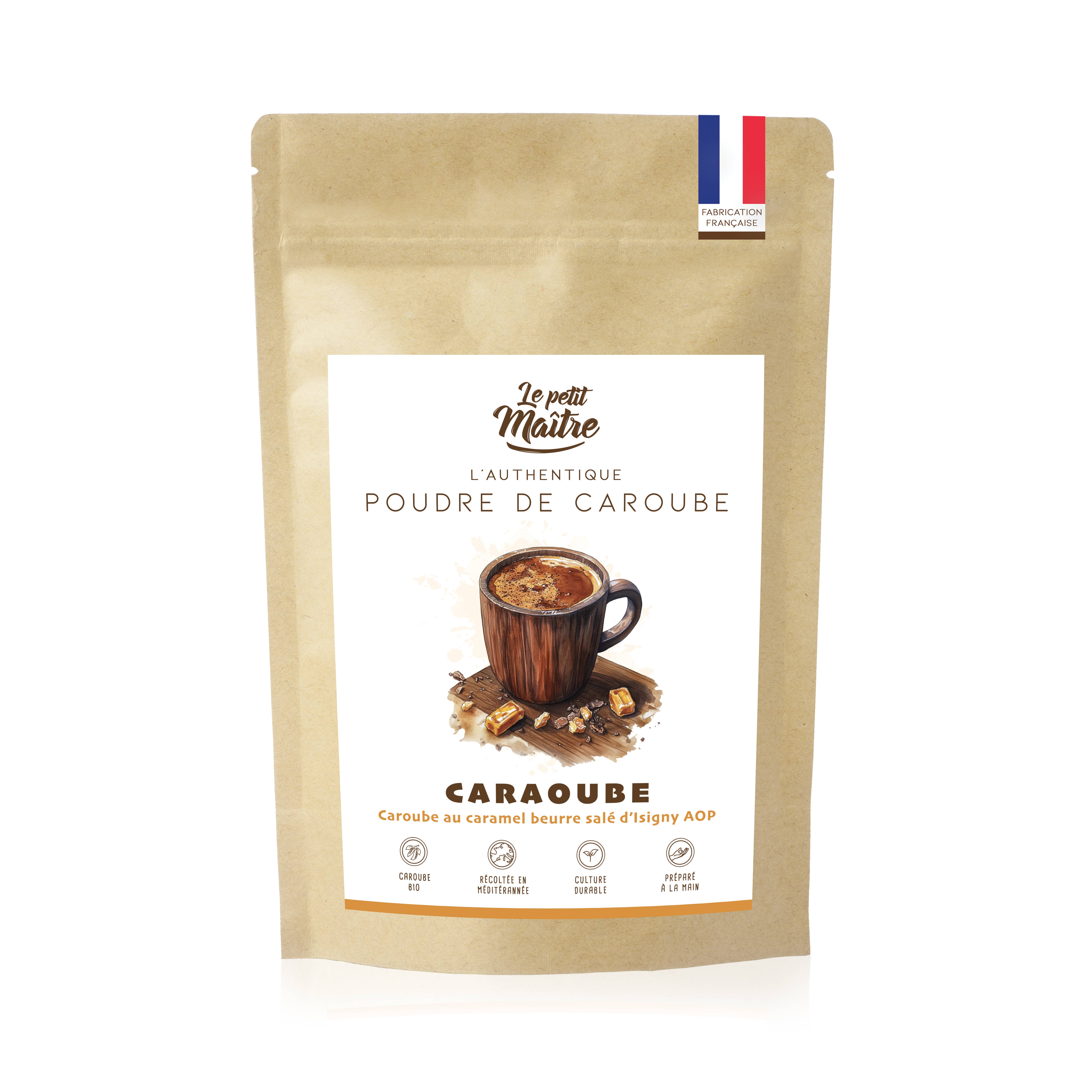 Le petit maître - Vente Préparations/kits pour chocolat chaud - Poudre de caroube bio au caramel d'Isigny AOP0