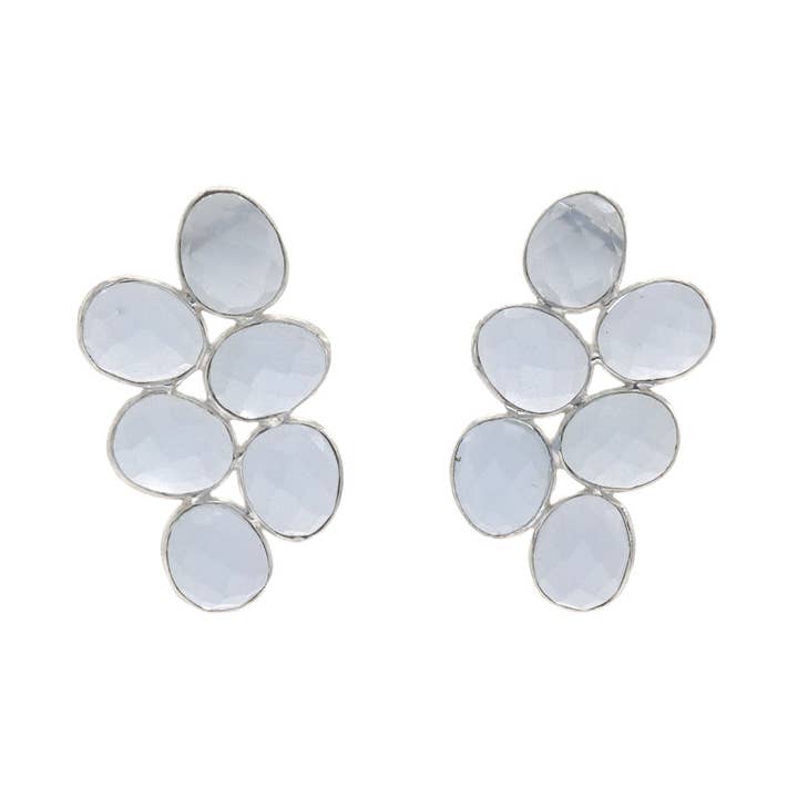 ACUS - Wholesale Dangle Earrings - Ondina Light Blue Silver Earrings