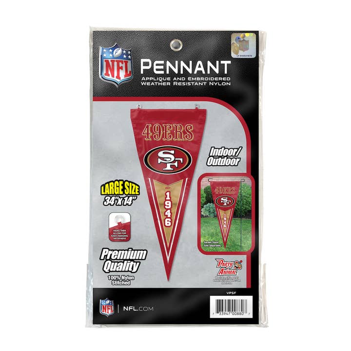 Party Animal, Inc. - Wholesale Flag - San Francisco 49ers Vertical Pennant2
