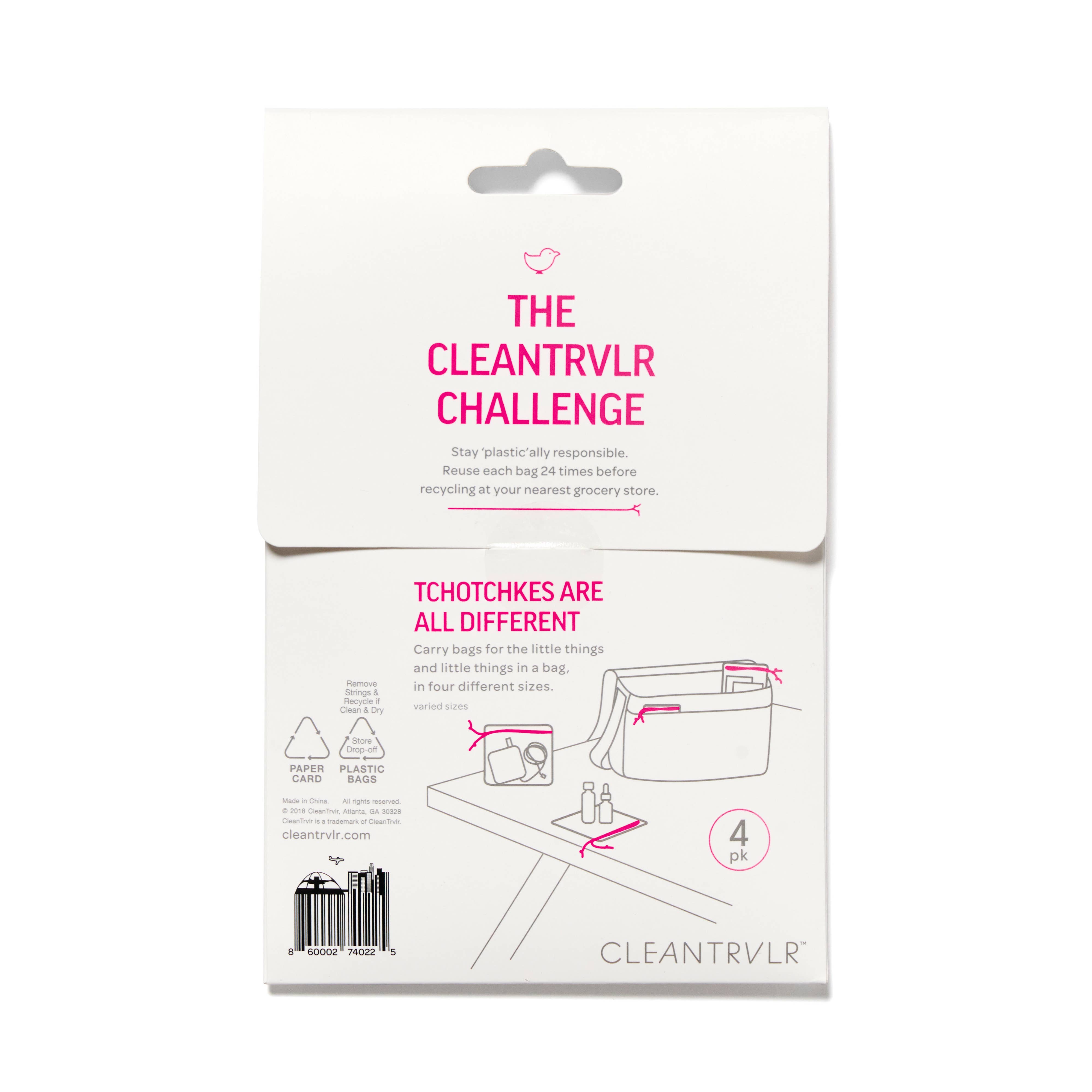 cleantrvlr - Venta al por mayor Bolso pequeño - Mujer - Bolsas organizadoras transparentes Tchotchke (juego de 4)2