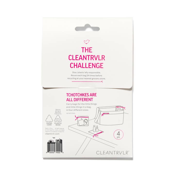 cleantrvlr - Venta al por mayor Bolso pequeño - Mujer - Bolsas organizadoras transparentes Tchotchke (juego de 4)2