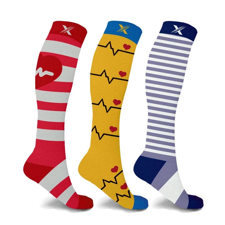 HEALTHCARE PROFESSIONAL COMPRESSION SOCKS - 3 ASST STYLES for wholesale by Extreme Fit Wholesale