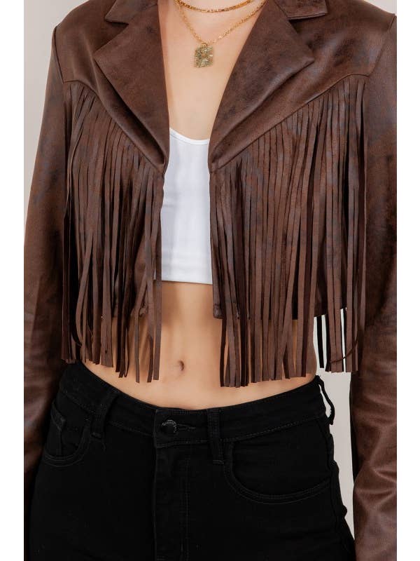 Lemon Tree - Wholesale Jacket - Women's - Suede Fringe Jacket4