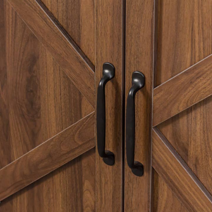 39F Inc. - Wholesale Cabinet - Walnut 4-Door Sideboard with 4 Shelves Freestanding Cabinet11