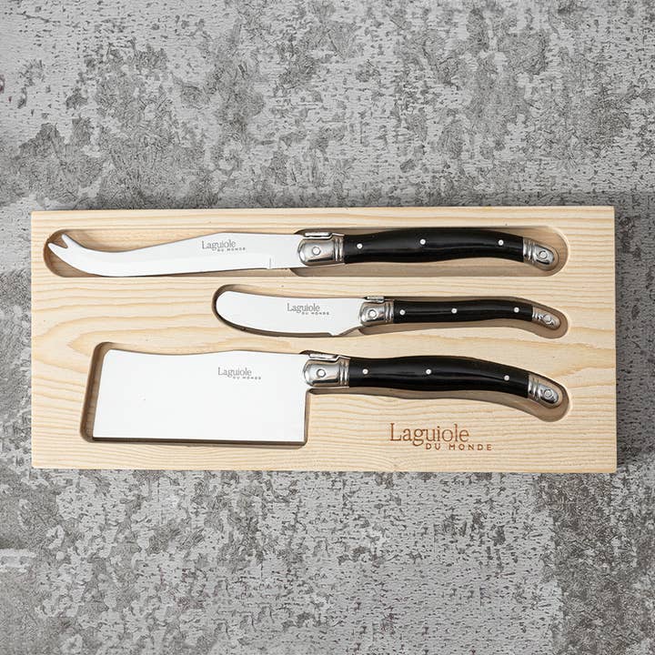 Laguiole Du monde Cheese Knife set for wholesale by Laguiole du Monde