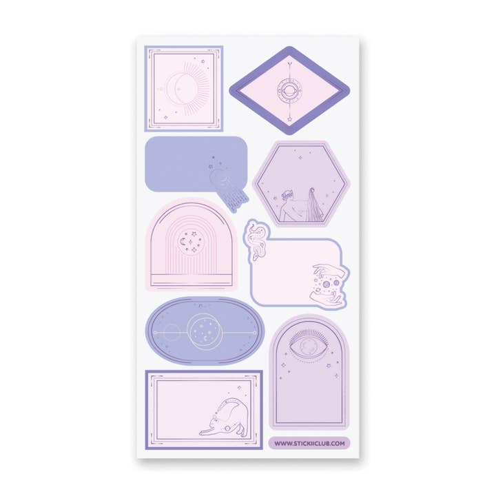 Celestial Labels Sticker Sheet for wholesale by STICKII