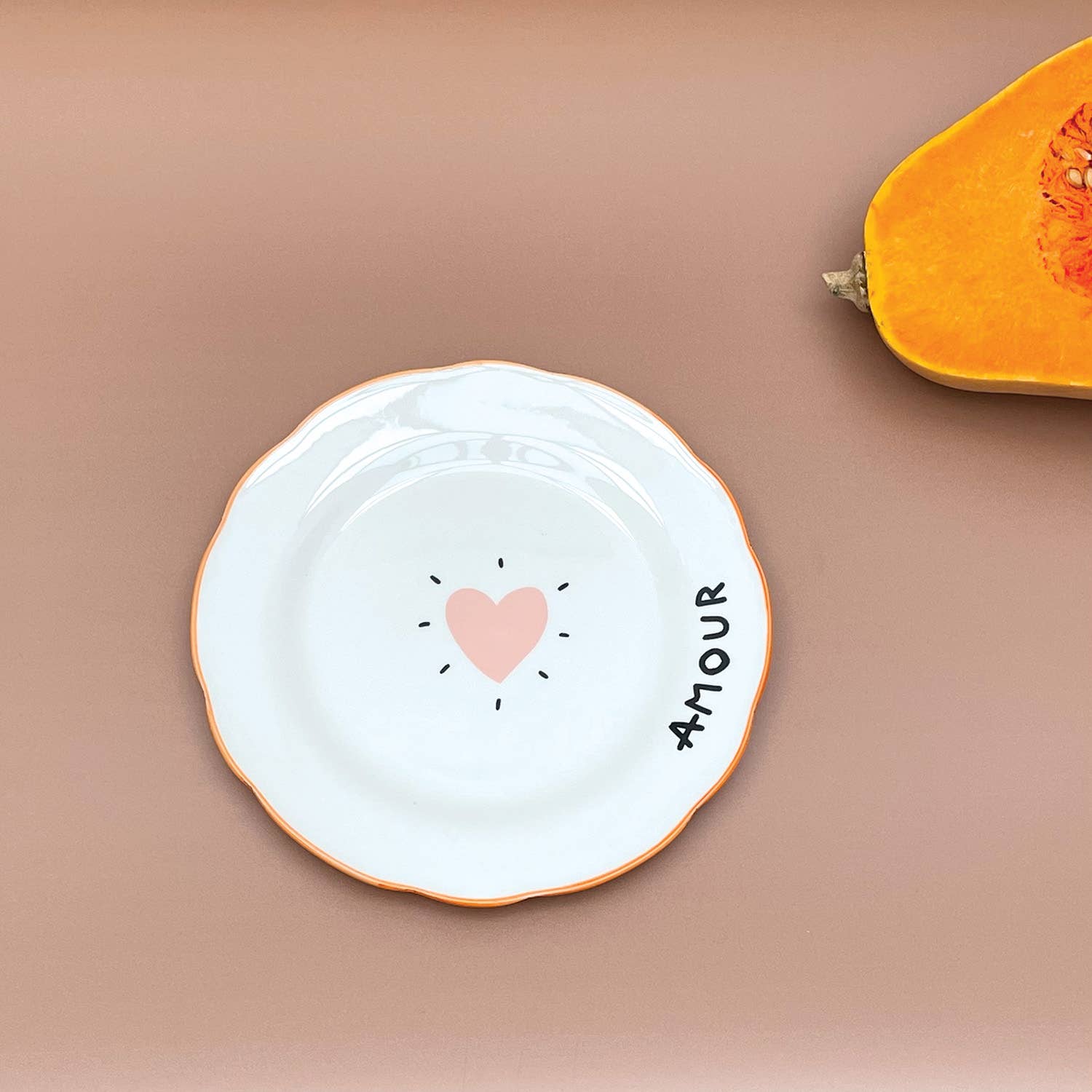 Opjet Paris - Vente Assiette - Set de 4 assiettes dessert amour cœur D19cm6