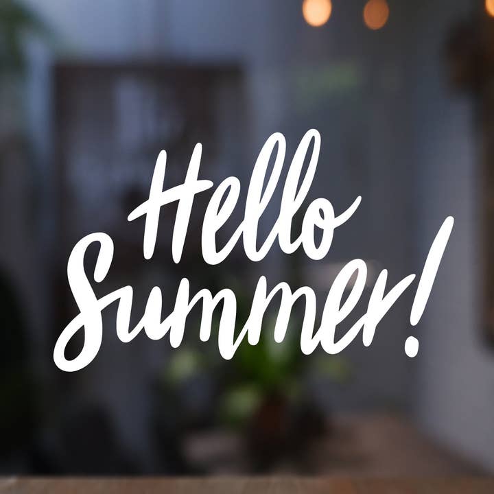 Decals Online – wholesale Klistermärke – Hello Summer dekorationsvinyl för butikfönster, klistermärke för skyltfönster0
