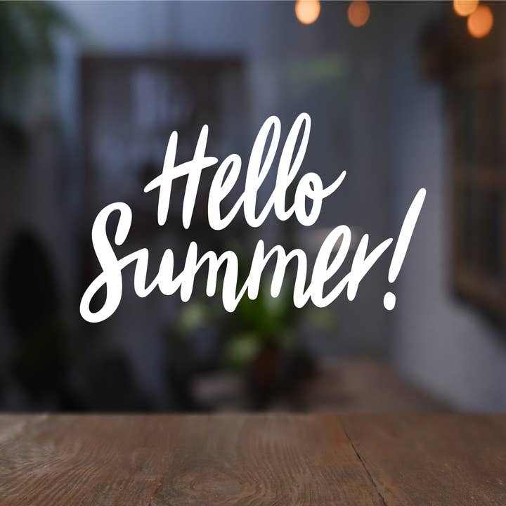 Hola Vinilo Decorativo de Ventana de Verano, Vinilo para Escaparate, Exhibición de Ventana de Tienda, Adhesivo para Ventana de Tienda Temporal, Vinilo Decorativo de Ventana de Verano para venta al por mayor de Decals Online
