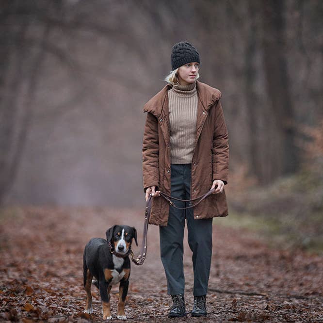 3-way adjustable leather leash for wholesale by ammi for Dogs