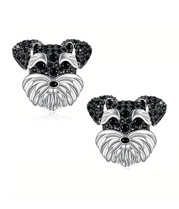 Jewelry Max - Wholesale Dangle Earrings - ( H993 )  PET LOVERS THEME DOG EARRING - SCHNAUZER0