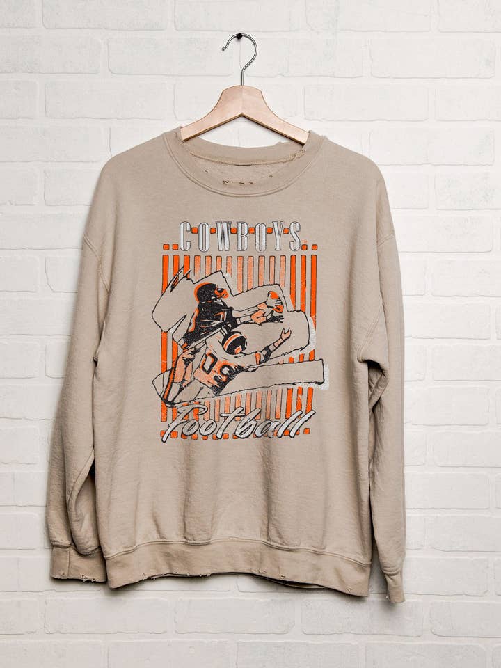 OSU Cowboys Beach Shade Sand Thrifted Sweatshirt for wholesale by LivyLu