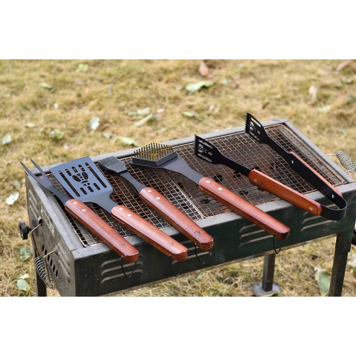 Laguiole - Wholesale Knife Set - LAGUIOLE Black Edition Set 5 Barbecue Utensils,
