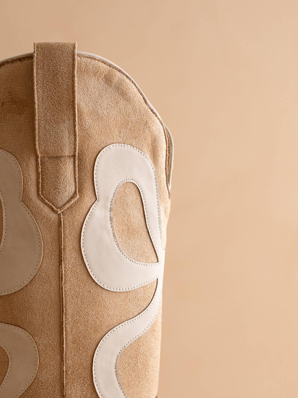 The Bowie | Almond Western Boot with Pink Inlay for wholesale on Faire4