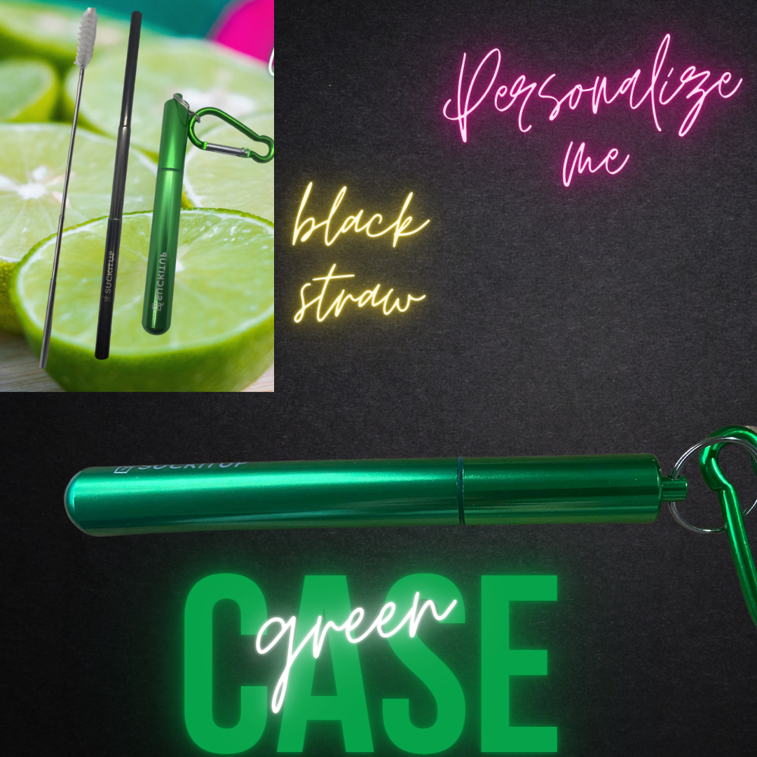Suck It Up Straws - Vente Paille - Pailles métalliques télescopiques avec étui pour porte-clés et brosse de nettoyage22