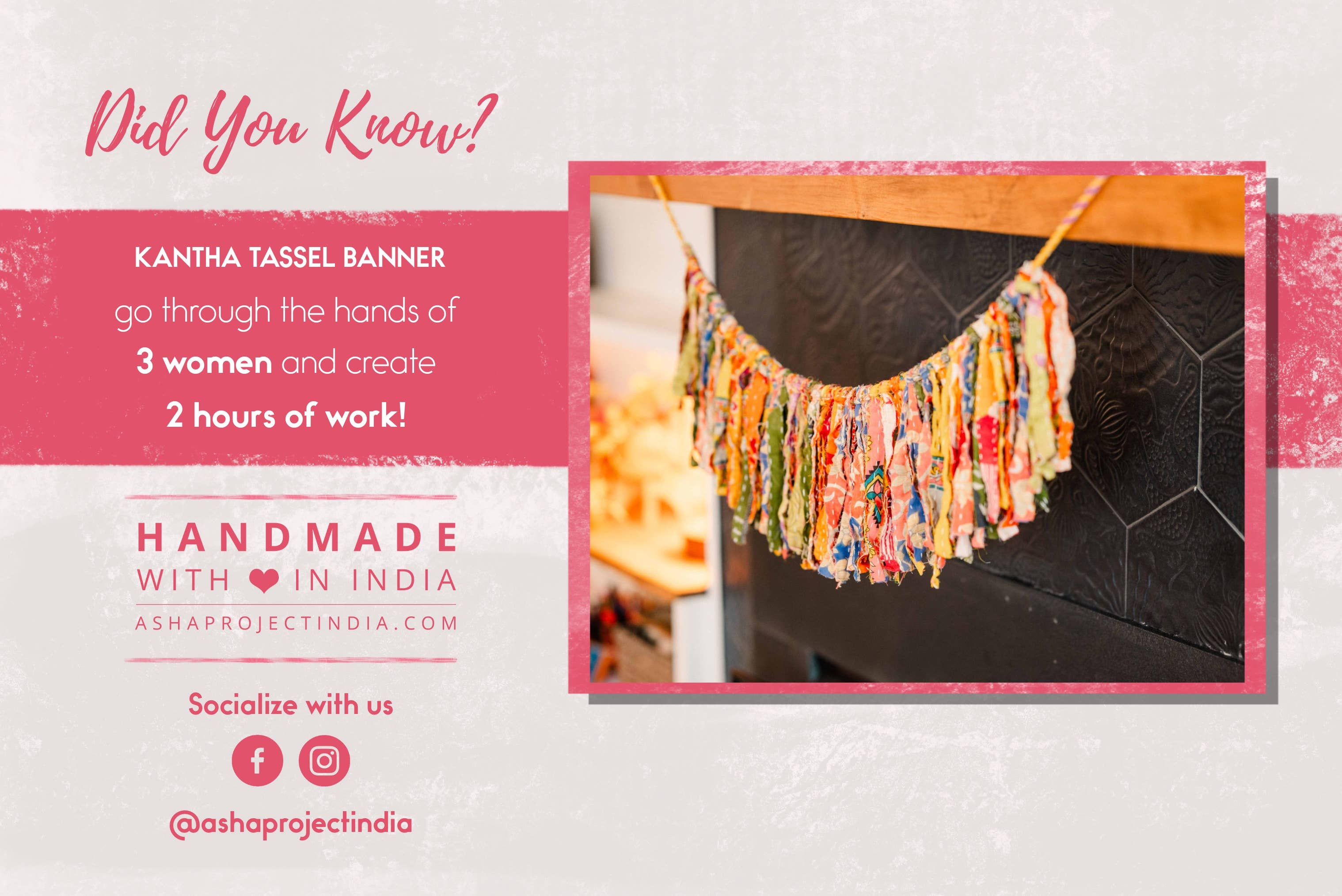 Asha Project - Wholesale Bunting/Garland - Kantha Tassel Garland3