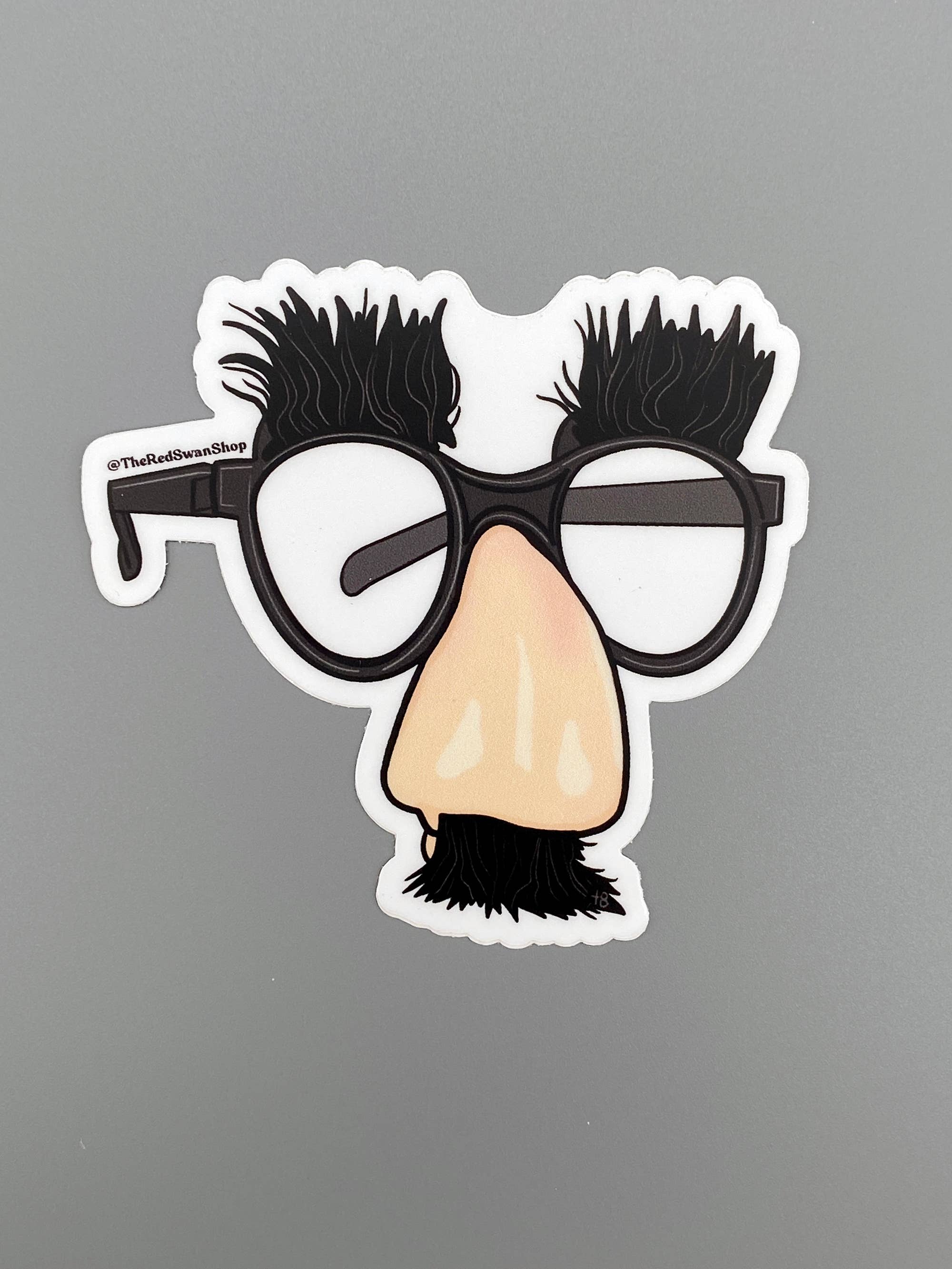 The Red Swan Shop - Wholesale Sticker - Vinyl Decal - Groucho Marx Glasses Disguise