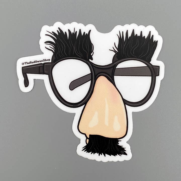 The Red Swan Shop - Wholesale Sticker - Vinyl Decal - Groucho Marx Glasses Disguise0