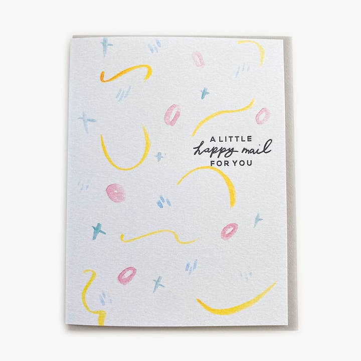 A Little Happy Mail Card for wholesale by Love Through Letterpress