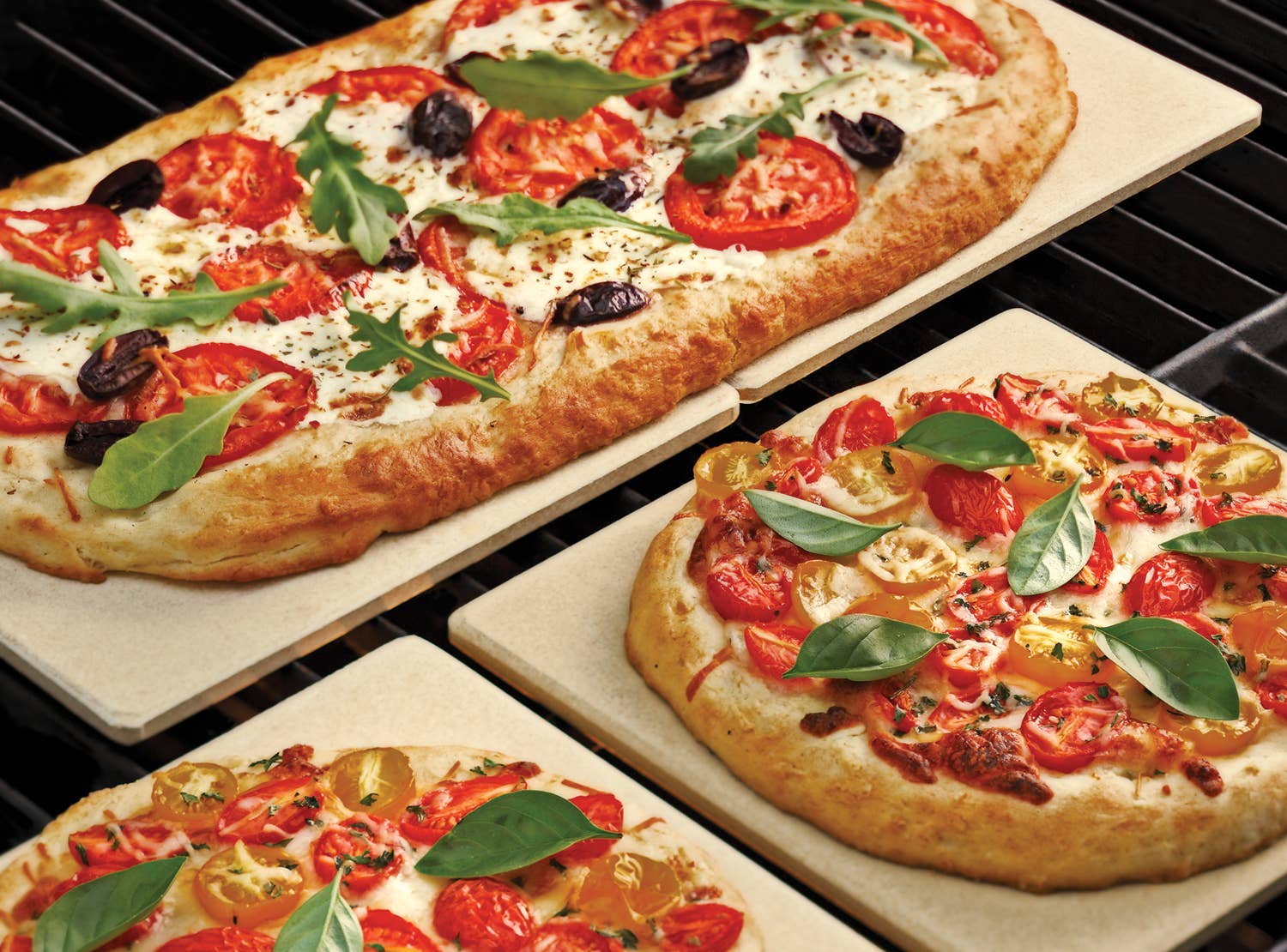 Fox Run Brands - Wholesale Pizza Board - Outset Pizza Grill Stone Tiles, Set of 4, 7.5" x 7.5"1