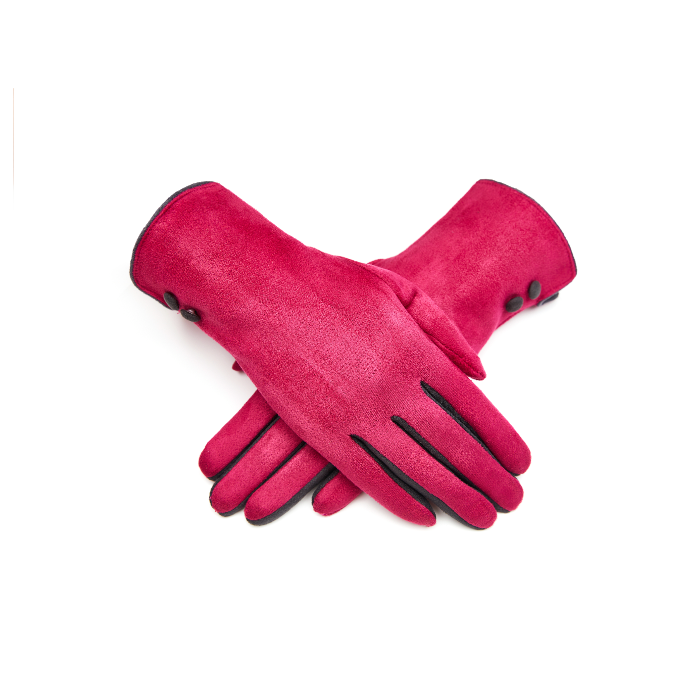 Aavion – wholesale Gloves – Women's – Women's Faux Suede Touchscreen Gloves–Stylish Trim & Button0