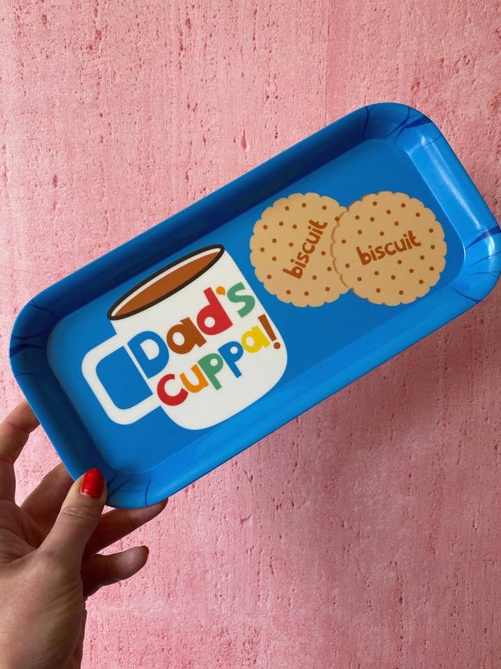Dad's Cuppa Melamine Serving Tray for wholesale by Poppekins