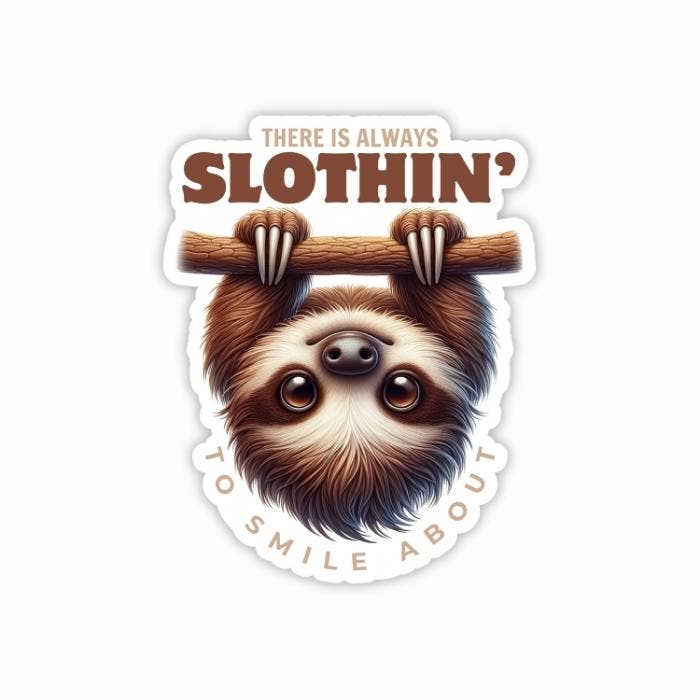 Stormy Vision - Wholesale Sticker - Cute Sloth Sticker Inspired By Mental Health, Die Cut Decals3