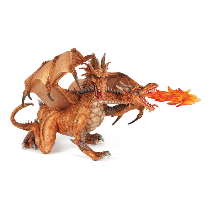 PAPO Fantasy World Gold Two Headed Dragon Toy Figure, Three for wholesale by Meroncourt Europe Ltd
