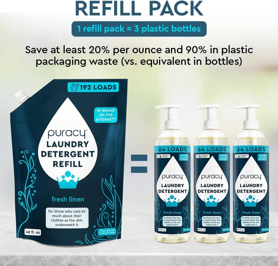 Puracy - Wholesale Laundry Detergent Powder/Pods - Puracy Natural Laundry Detergent 48oz Refill (concentrate)13